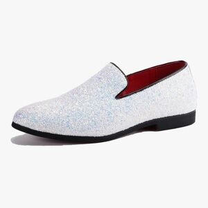 Haza Pairs men’s sparkling glitter slip-on prom shoes sz 11 M